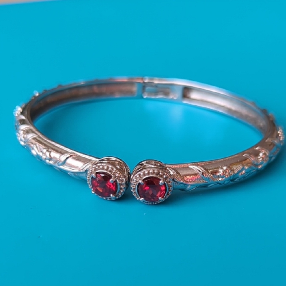 TJC Swarovski Crystal Stainless Steel Bracelet